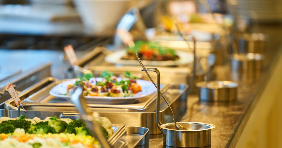 A food buffet at a half board hotel