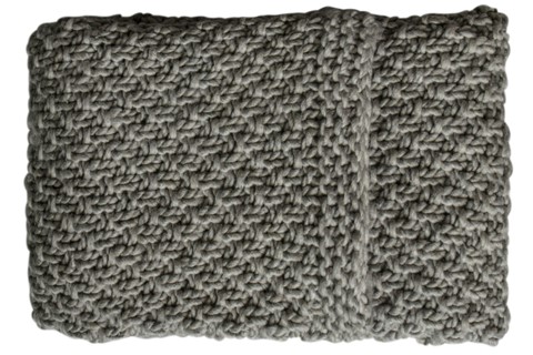 Moss Knitted Throw - Grey 