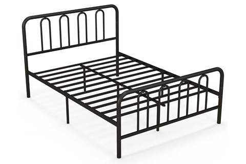 Orlando 4'6'' Double Black Metal Bed Frame